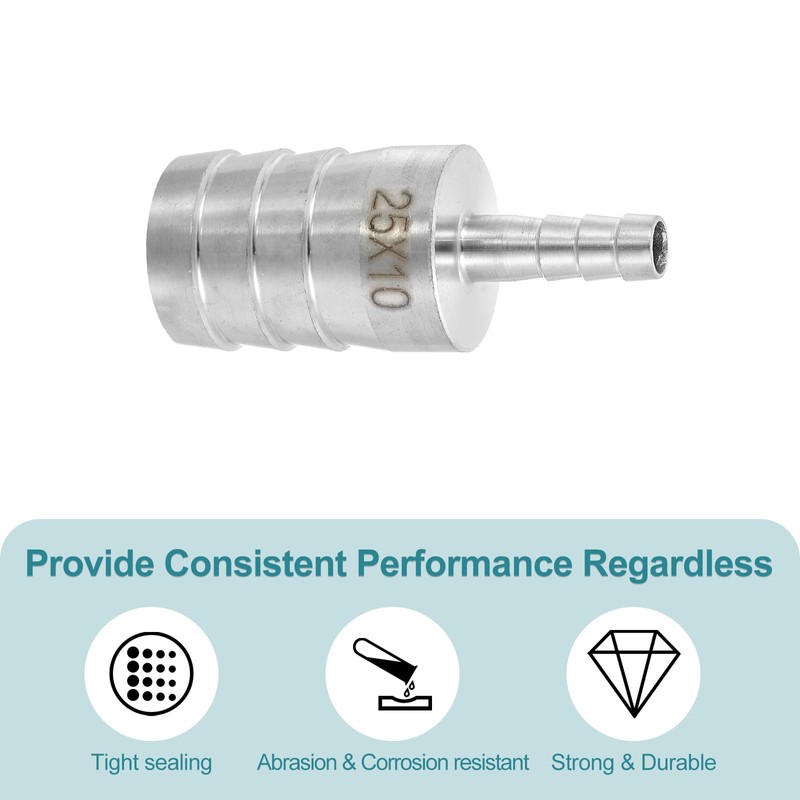 sourcing map 1" to 3/8" Hose Barb Reducer Pipe Fitting,