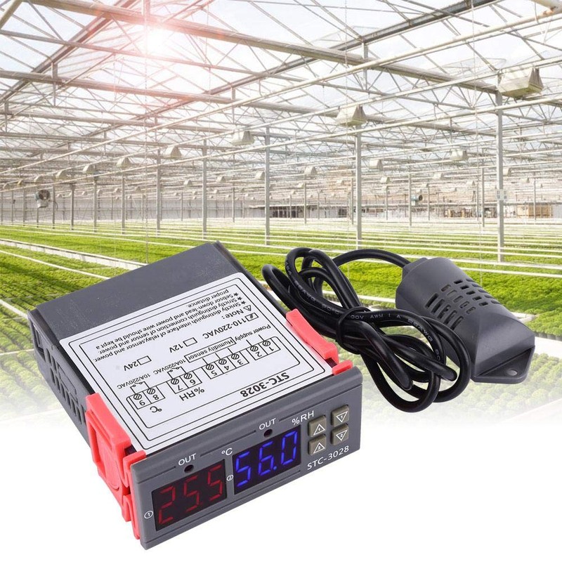 STC-3028 Temperature Control 12V/24V/110V/220V Digital Display Temperature and Humidity Controller