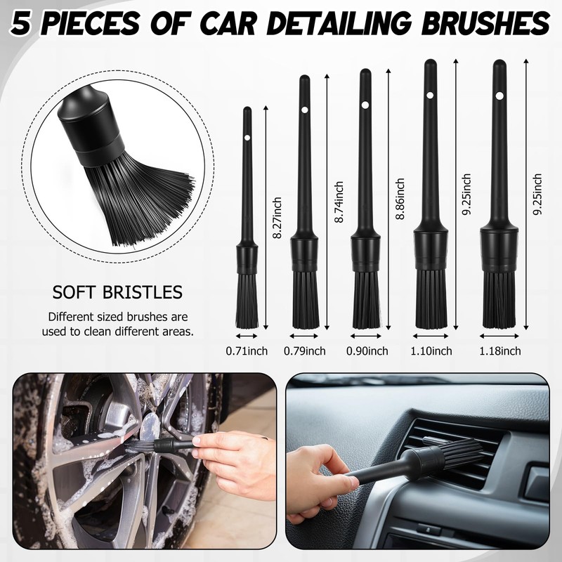 Wovnet 16 Pcs Windshield Cleaner Tool, Car Cleaning Kit with