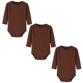 Biniduckling Baby Girls' Body 3-Pack Long-Sleeved Plain -
