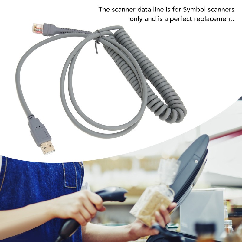 Barcode Scanner Cable ABS 3 Meters USB Scan Cable for