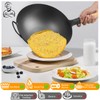 WANGYUANJI 13.4" Round-Bottom Iron Wok, Deep Chinese Stir-Fry Pan (Seasoning