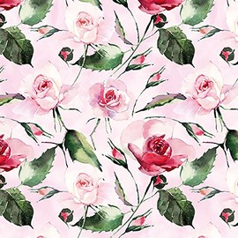 Anniversary House PJ367850 33cm| Pack of 20 Tiflair Blush Pink Powdery Roses Lunch Napkins 3 ply, Multi-Coloured