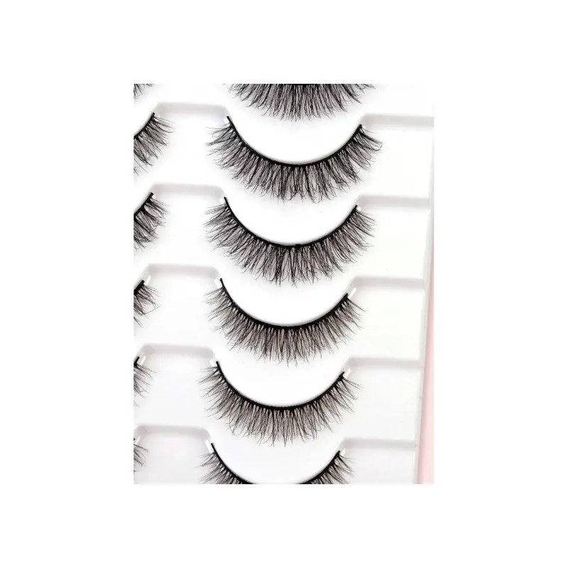 10 Pares Pestañas Postizas Maquillaje 3d Tipo Mink Naturales
