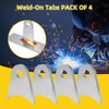 Weld-On Tabs Steel Shock Mount Brackets 2-11/16"x2-4/9"x1/4" 4-Pack