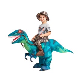 GOOSH Funny Inflatable Dinosaur Costume for Kids Cotton Halloween Party Cosplay for Boys and GirlsColor: Mint, Size: 13*13*25