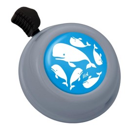 Liix Colour Bell 2021 Whale Party Bicycle Bell for Children and Adults Design and with Easy Assembly (Grey)