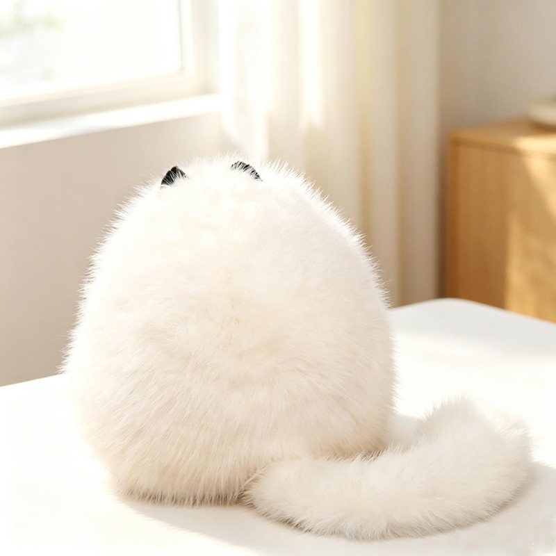 White Cat Stuffed Animals Pillow Cute Decorative Pillows for Bed