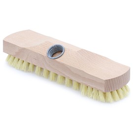 Agrarflora Scrubber 22 cm - Synthetic Fibre Bristles - Floor Scrubber with Thread and Handle Hole - Scrubbing Brush Made of Beech Wood - Scrubber Brush for Home, Garden and Patio
