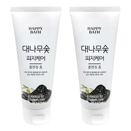Amorepacific Happy Bath Bamboo Charcoal Sebum Absorbing Cleansing Foam 200ml 2pcs