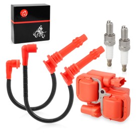 Moto1988 Ignition coil & Spark plug & Wire Cap Compatible with Polaris RZR XP 4 S 900 1000 RS1 Turbo 2014-2023 4014296 4014295 4017695 4017694 4010425