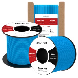 Brotree, parachute cord, nylon rope with 3 strands, tear-resistant, core coat rope (standard, reflective)