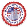 DestinationVinyl 2 x 10cm/100mm Never Forget September 11th 2001 -