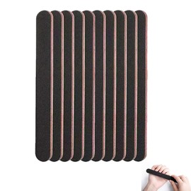 Pack of 10 Nail Files, Double-Sided 100/180 Nail Files for Nails, Professional Nail File Set for Nail Care & Styling