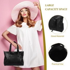 SAFIGLE Tote Bag：Shoulder Bag with Zipper Large Waterproof Foldable Faux Leather Weekender Handbag - Purse for Women for Work College Dating Travel Shopping