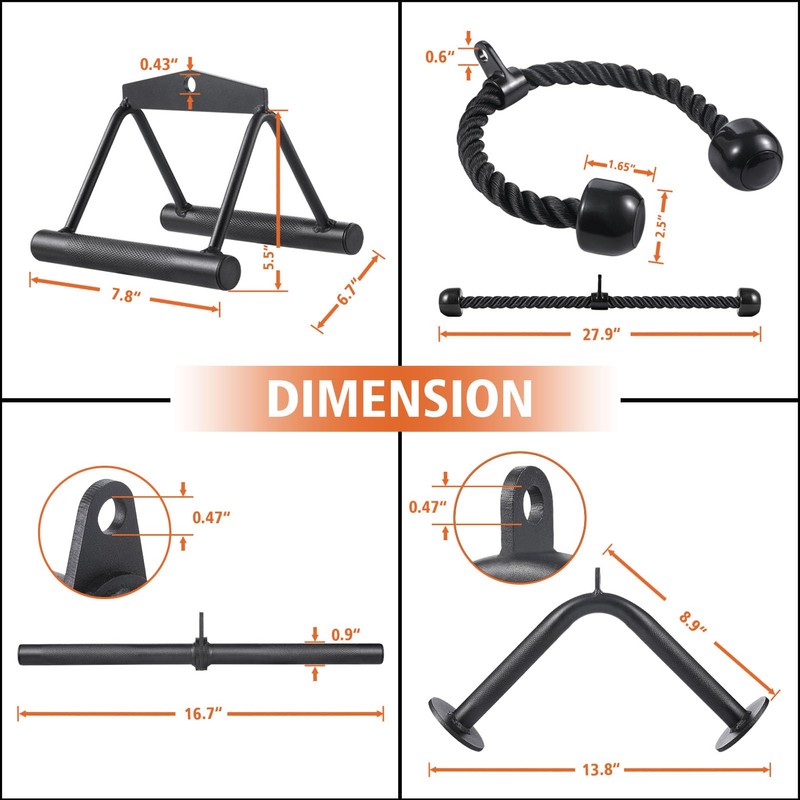 Workout Cable Machine Attachment for Home Gym, SERTT LAT Pulldown