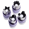 Oneleaf Stainless Steel Cutter Shapes Set,4pcs,Quick demolding, Vegetable,Fruit,Mini Pie,Doughnut/Donut,Sandwich,Biscuits,Cookie Metal