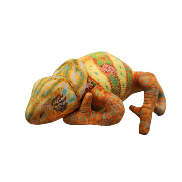 Xshelley Simulation Chameleon Stuffed Plush Toy, Chameleon Lizard Stuffed Animal,