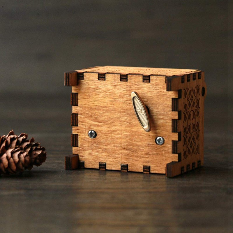 Moana Music Box 18 Note Windup Clockwork Mechanism Engraved Wood