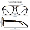 Kashm Retro Aviator Eyeglasses Frames for Women Men Trendy Non-prescription