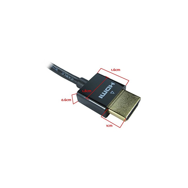 kenable Slim HDMI High Speed 3D TV Low Profile Cable