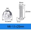 Metuja M6-1.0x25mm Button Head Socket Cap Bolts Screws（25pcs）, Stainless Steel,