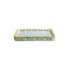 Tranquillo Large Rectangular Ceramic Soap Dish Tray with Retro Pattern
