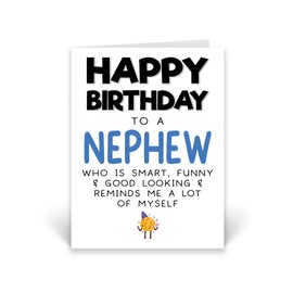 Rib ticklerz - Funny Nephew Birthday Card - Nephew Birthday Card Comedy Joke Card - Adult Humour Card From Auntie Uncle Family Child Comical Banter Humour - CD557