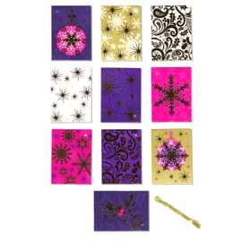 by Robelli 50pc Gift Tag Cards (10 Designs per pack 8x5cm) (Purple Ornate)