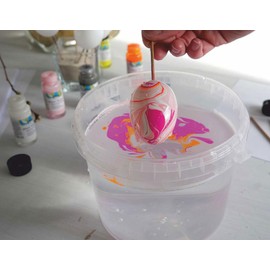 KREUL 73233 - Magic Marble Marbling Paint, 20 ml Glass in Neon Pink, Colour-Brilliant Dip Marbling Paint for Random Patterns and Unique Colour Effects