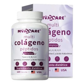 Colageno Hidrolizado Y Acido Hialuronico 120 Cápsulas Sin Sabor
