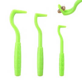 BOXOB 3pcs Tick Remover Tool Kit, 3 Sizes Green Plastic Painless Tick Puller Twister Tweezers Safe & Easy Remover Tools for Dogs Cats Horses and Humans