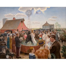 Robert Delaunay Baptism in Kansas : John Steuart Curry : 1928 : Archival Canvas Art