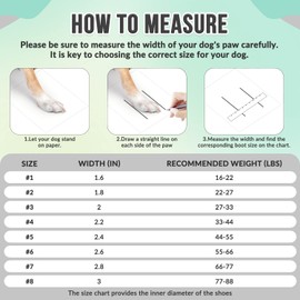 SlowTon Dog Boots for Injured Paws Waterproof, Breathable Paw Protectors with Reflective Strip Dual Adjustable Washable Non-Slip Shoes Comfortable Dog Snow Boot for Small Medium Large Dogs