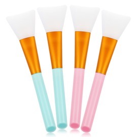 4pcs Silicone Face Mask Brush Mask Applicator Tool Soft Silicone Facial Mud Makeup Brushes Hairless Face Masks Beauty Applicator Tool for Body Lotion Butter Clay BB Cream DIY Masks