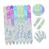 FOMIYES 8pcs Printed Glass Nail Files Professional Nail Art Tools