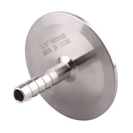 DERNORD 2" Tri Clamp to 3/8" Hose Barbed Adapter SUS304 Sanitary Hose Barb Pipe Fitting (3/8 Inch Barb Hose)