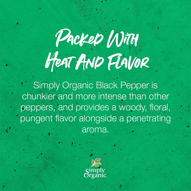 Simply Organic Black Pepper Medium Grind, 2.31 Oz