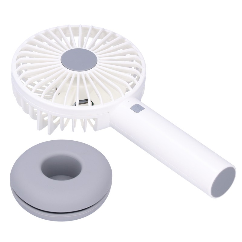 White Donut Shaped Small Fan Portable LED Night Light with