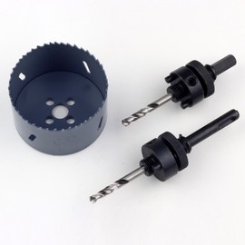 Diameter 83 mm Drill Bits Set 3 Pieces 45 mm Drilling Depth HSS Bi-Metal Hole Saw for metal, wood