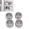 BORDSTRACT Set of 4 Magnetic Spice Jars, Stainless Steel Seasoning