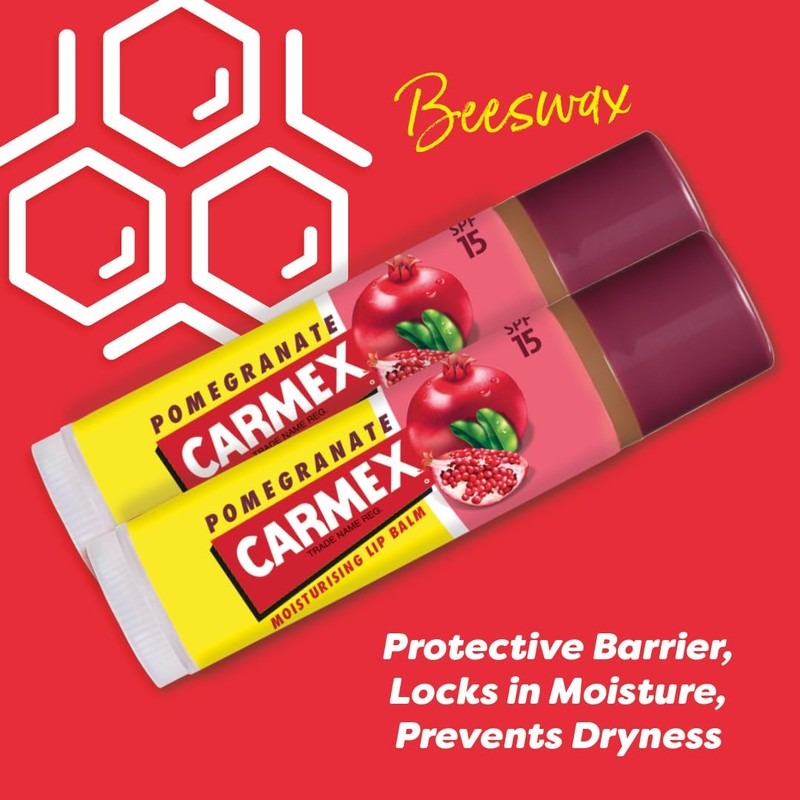 Carmex Pomegranate Click Stick Set Multipack With SPF 15 For