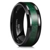 King Will NATURE 8mm Mens Black Tungsten Carbide Wedding Ring