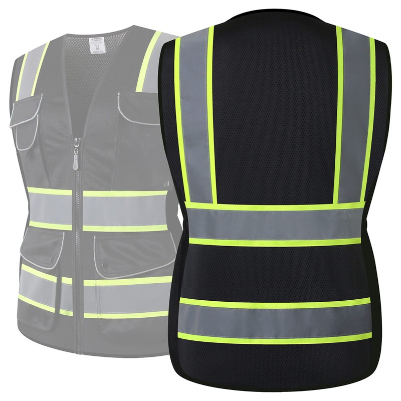 JKSafety 9 Pockets Women Hi-Vis Reflective Safety Vest | Mesh