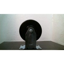 Shepherd Hardware 9659 4-Inch Rigid Plate Caster, Rubber Wheel, FREE SHIPPING