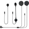 Motorcycle Helmet Headset Hi-fi Speakers with Boom and Button Microphone
