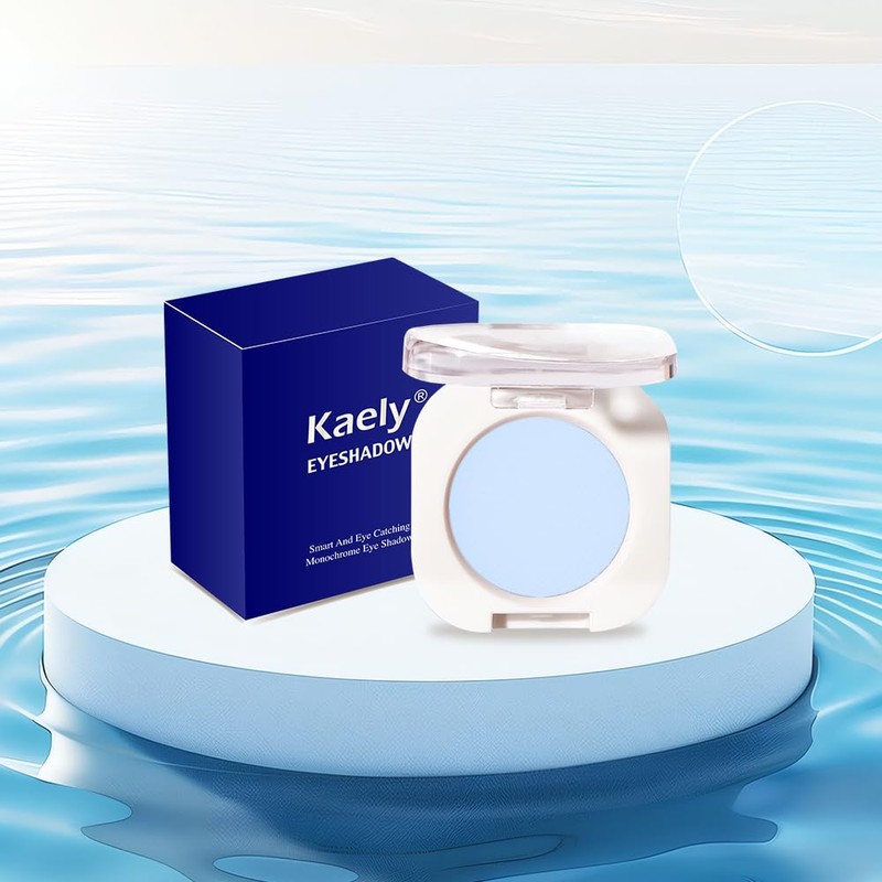 Light Blue White Single Eyeshadow Makeup, Neutral Powde Eye Shadow