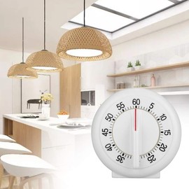 Jeffergarden Kitchen Clock 60 Minute Timer Mechanical Round Shape Kitchen Timer Kitchen Cooking Ring Mechanical Counter Alarm Clock Kitchen Alarm Loud Alarm for Cooking, Baking, Sports
