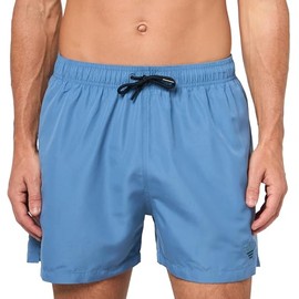 Emporio Armani Men's Standard Patch Embroidery 4" Swim Trunk, Captains Blue, Medium