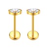 KaseStyle G23 Titanium Threadless Push-in Labret Lip Monroe Tragus Earrings
